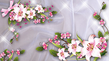 Flowers, cg, art, wall, paper HD wallpaper