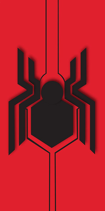Spiderman logo, red, magenta HD phone wallpaper