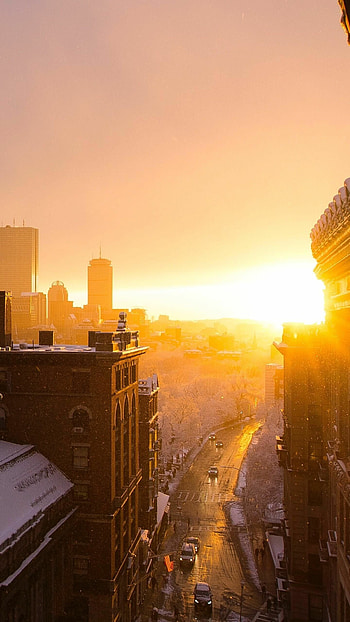 Urban, Sunrises HD phone wallpaper