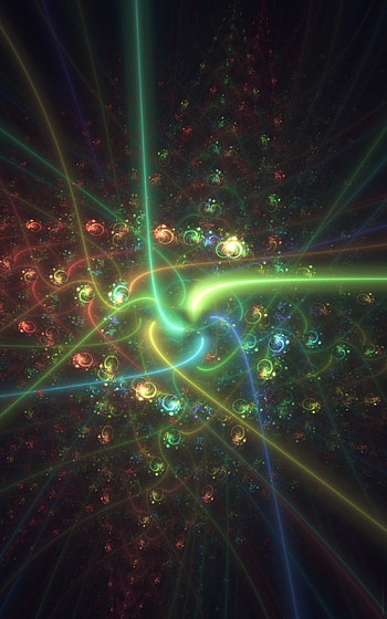 Colorful, fractal, lines, patterns, neon HD phone wallpaper