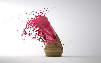 Paint Splash, splash, paint, nature, pink HD wallpaper