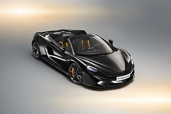 Mclaren 570s spider, design edition, black, 2018 HD wallpaper