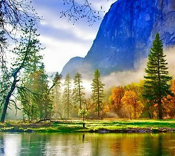 Beautiful Nature, lakes, graphy, nature, mountains, beauty HD wallpaper