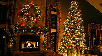 Holidays, Flowers, Decorations, Holiday, House, Christmas Decorations, Christmas Tree Toys, Christmas Tree, Coziness, Comfort, Fireplace HD wallpaper