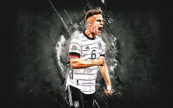 Joshua Kimmich, Germany national football team, German footballer, midfielder, white stone background, Germany, football HD wallpaper
