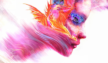 Colorful Women Face Artwork, colorful, face, women, artwork, digital-art HD wallpaper