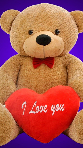 Teddy Bear, purple background, purple, background HD phone wallpaper