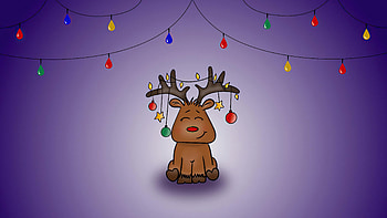 Merry Christmas Reindeer Minimal, reindeer, minimalism, minimalist, artist, artwork, digital-art HD wallpaper