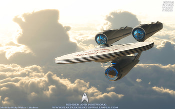 Star Trek USS Enterprise NCC1701 On Clouds. Star Trek computer HD wallpaper