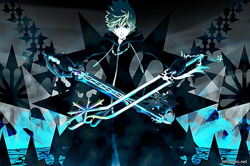 Roxas, Keyblade, Kingdom Hearts, Blue HD wallpaper