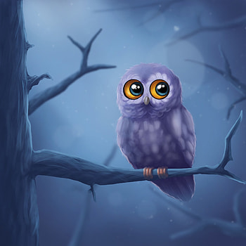 Bird, Art, Owl, Wood, Tree, Branch HD phone wallpaper