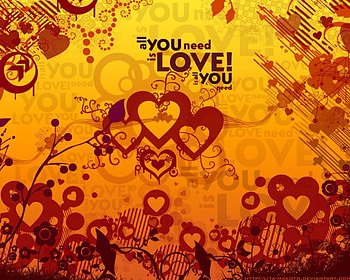 Hearts, love HD wallpaper