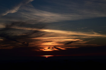 Sunset, Twilight, Clouds, Horizon, Dark, Dusk HD wallpaper
