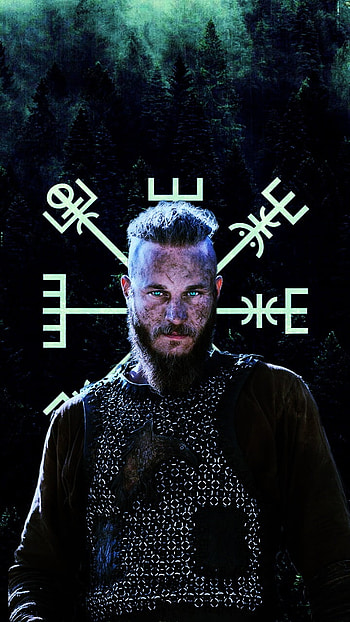 Ragnar Lothbrok, Vikings, electric blue, performing arts, series, viking HD phone wallpaper