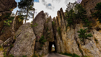 Needles Eye tunnel, Black Hills wonder, Iconic highway, South Dakota spotlight HD wallpaper