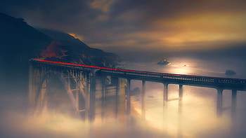 Dreamy Bridge Long Exposure , long-exposure, bridge, artist, artwork, digital-art HD wallpaper