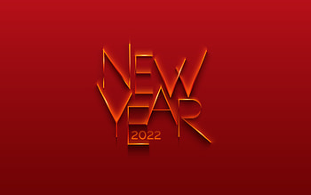 Happy New Year 2022, , red background, golden letters, 2022 New Year, 2022 concepts, 2022 red background, 2022 greeting card HD wallpaper