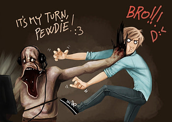 Pewdiepie and bro, awsome, funny, pewdiepie, bro HD wallpaper