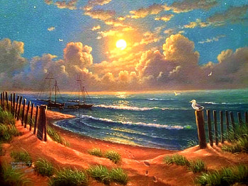 ★Shining on the Beach★, sunshine, sea, birds, beaches, attractions in dreams, paintings, beautiful, summer, love four seasons, clouds, nature, sky HD wallpaper