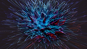 Glowing edges, pikes, triangles, abstract HD wallpaper