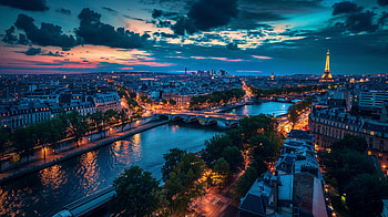 Paris at Dusk: Stunning Skyline, Paris, dusk HD wallpaper