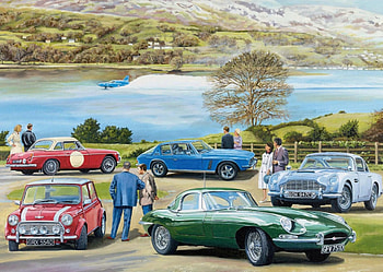 The Best of British, JAGUAR ETYPE, MINI, MGB, BLUEBIRD, ASTON MARTIN DB5, JENSEN INTERCEPTOR HD wallpaper