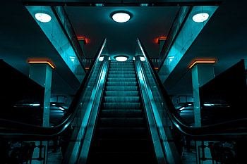 Dark, Construction, Design, Illumination, Stairs, Ladder, Premises, Room, Lighting, Escalator HD wallpaper