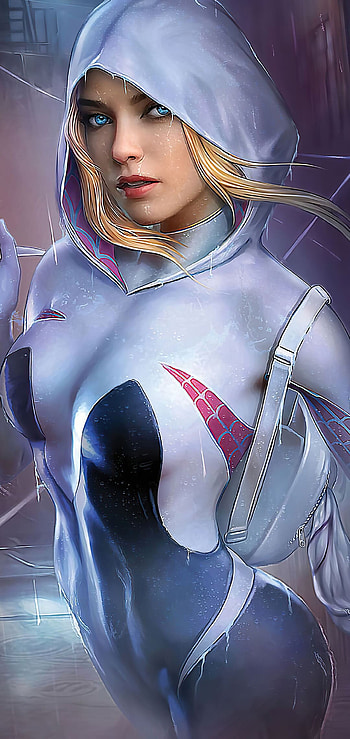 Gwen Stacy, Striking , Dynamic poses, Memorable moments HD phone wallpaper