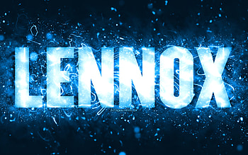 Happy Birtay Lennox, , blue neon lights, Lennox name, creative, Lennox Happy Birtay, Lennox Birtay, popular american male names, with Lennox name, Lennox HD wallpaper