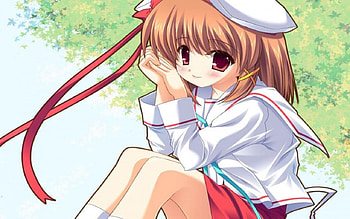 Blushing Girl, kawaii, anime girl, cute, cute anime girl HD wallpaper