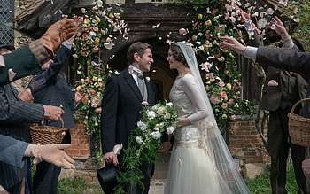 Downton Abbey A New Era, couple, happy, wedding, movie HD wallpaper