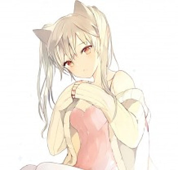 Soft Neko, cat ears, cute, long hair, dress, beauty, lady, female, sweet, white, soft, girl, beautiful, anime girl, pink, neko, anime, pretty, white hair, lovely HD wallpaper