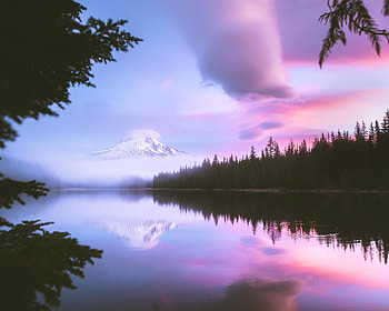Mount Hood Morning , mountains, nature HD wallpaper