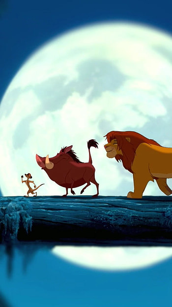 Best Lion King, Beautiful, Moon Background HD phone wallpaper