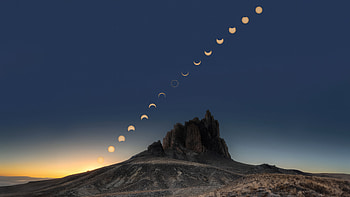 Annular Solar Eclipse, eclipse, moon, nature HD wallpaper