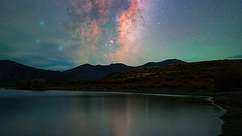 Mountain Mami , mountains, nature, stars HD wallpaper
