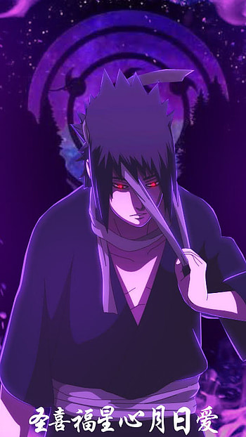Sasuke Uchiha, naruto, roxo, sharingan, shippuden, anime HD phone wallpaper