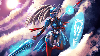 Sharon Rogers Sky Lancer, artist, artwork, art, digital-art, pixiv HD wallpaper
