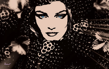 Drawing, Women, Artistic, Blue Eyes HD wallpaper