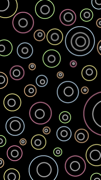 Pastel Circles, Pink, Blue, Yellow, Dots, Black, Orange, Green, Polkadots HD phone wallpaper