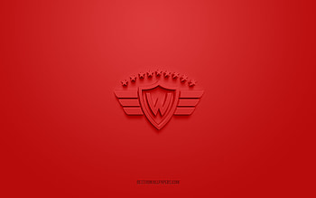 CD Jorge Wilstermann, creative 3D logo, red background, Bolivia Primera Division, 3d emblem, Bolivian football Club, Bolivia, 3d art, football, CD Jorge Wilstermann 3d logo HD wallpaper