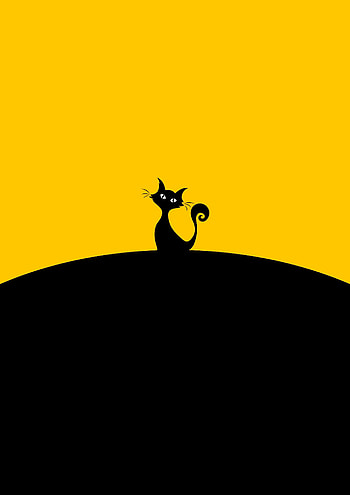 Vector, Silhouette, Cat, Minimalism HD phone wallpaper