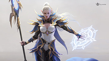 Sorceress, fantasy, dqhunter, girl, dq hunter HD wallpaper