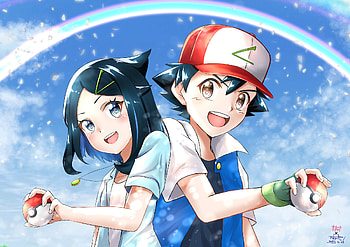 Ash & Liko Unite: Pokémon Horizons Anime, Liko (Pokémon), Ash Ketchum, Anime, Pokémon Horizons: The Series HD wallpaper