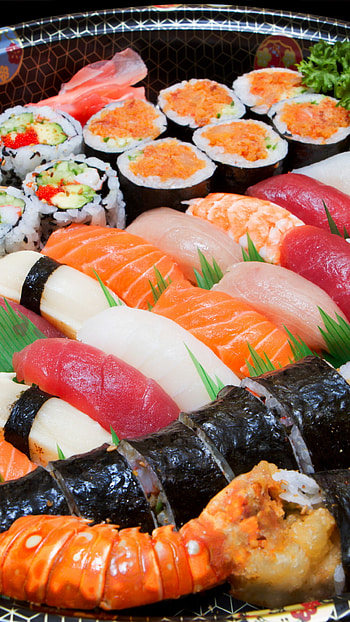 Food sushi, Appetizing cuisine, Fresh ingredients, Exquisite flavor HD phone wallpaper