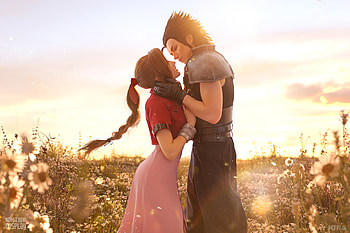 Zack Fair And Aerith Cosplay , aerith-gainsborough, final-fantasy-xv, final-fantasy, games, cosplay HD wallpaper