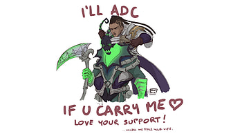 Lucian & Thresh (ADC & Support) by Sanshikisumire Fan Art Artwork League HD wallpaper