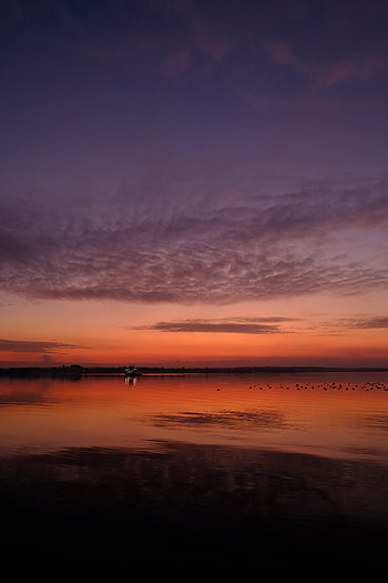 Landscape, Water, Twilight, Lake, Dark, Dusk HD phone wallpaper
