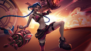 Jinx League Of Legends Shielded Heroine, jinx-league-of-legends, league-of-legends, games, artist, artwork, digital-art, video-games HD wallpaper