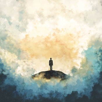 Alone, Sky, Art, Silhouette, Loneliness, Lonely HD phone wallpaper